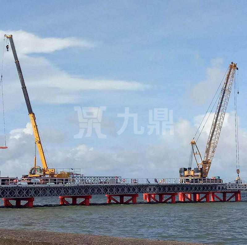 鋼棧橋於平台連接承載力強